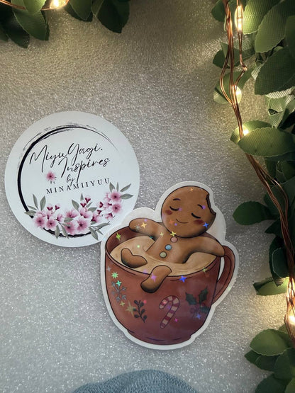 🎄Christmas Sticker (Groß) – handgemachte Weihnachtsmotive · Glitzer & Glossy✨