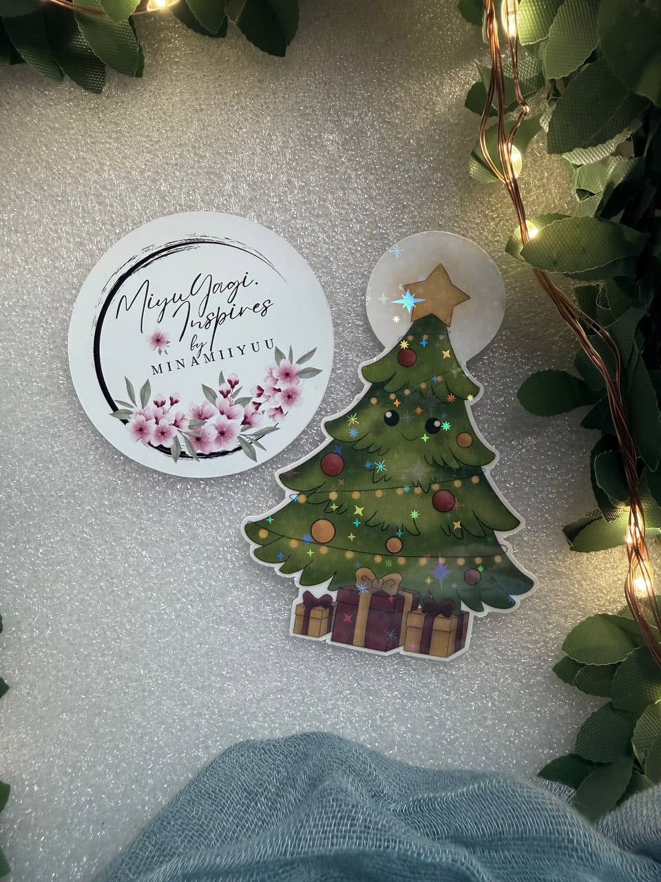 🎄Christmas Sticker (Groß) – handgemachte Weihnachtsmotive · Glitzer & Glossy✨