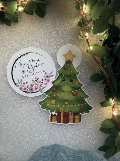 🎄Christmas Sticker (Groß) – handgemachte Weihnachtsmotive · Glitzer & Glossy✨