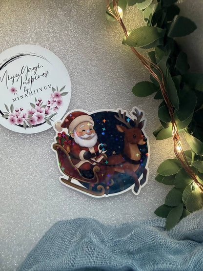 🎄Christmas Sticker (Groß) – handgemachte Weihnachtsmotive · Glitzer & Glossy✨