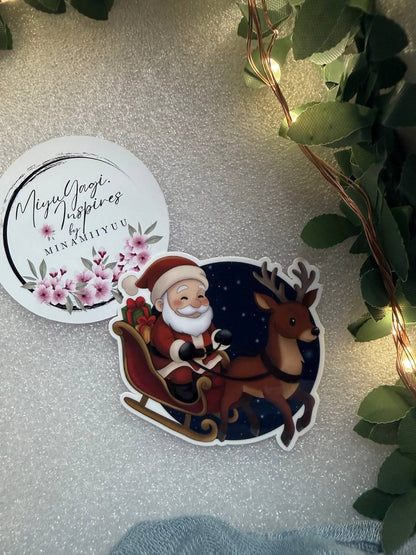 🎄Christmas Sticker (Groß) – handgemachte Weihnachtsmotive · Glitzer & Glossy✨