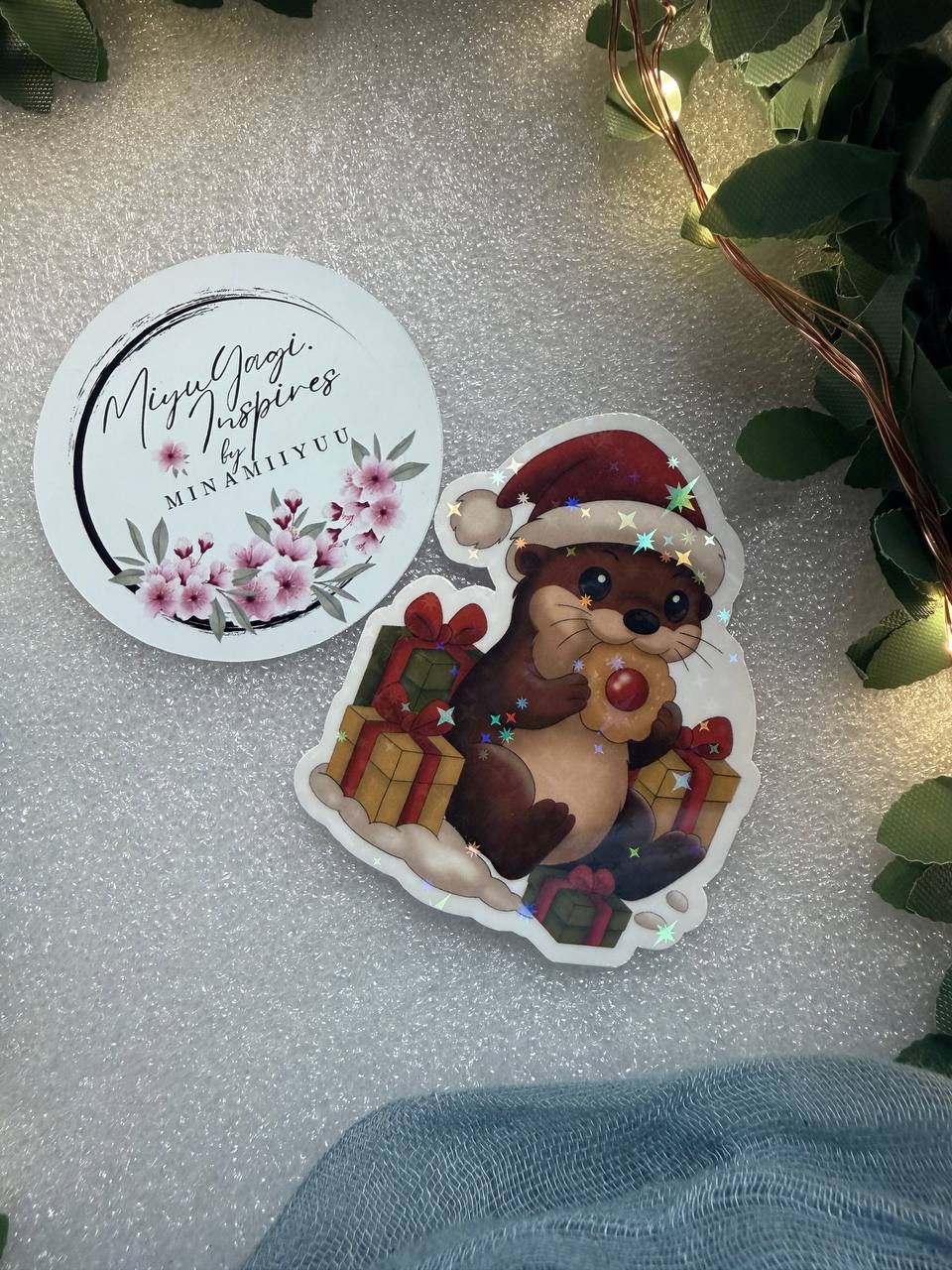 🎄Christmas Sticker (Groß) – handgemachte Weihnachtsmotive · Glitzer & Glossy✨