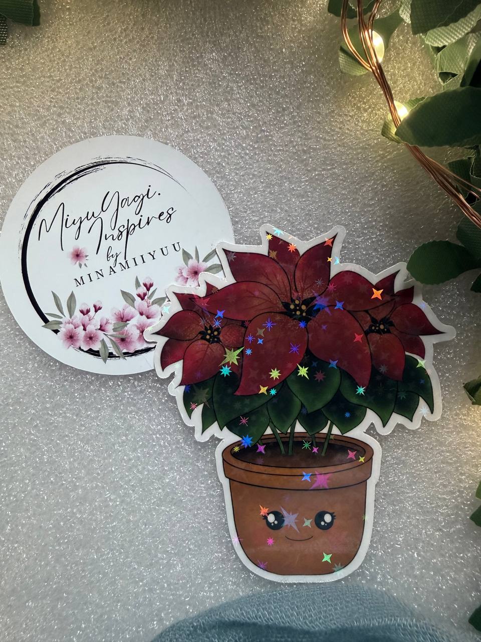 🎄Christmas Sticker (Groß) – handgemachte Weihnachtsmotive · Glitzer & Glossy✨