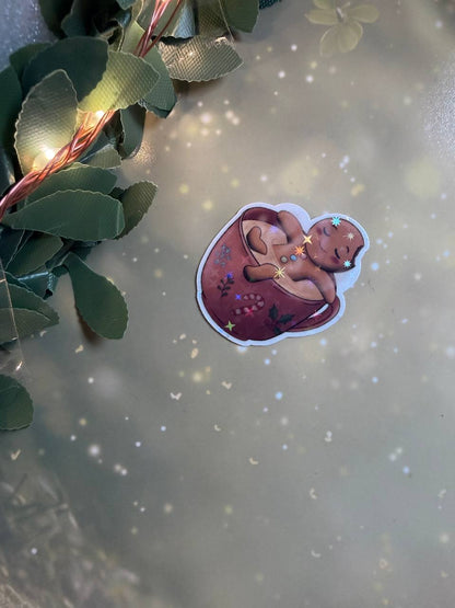 🎄Christmas Sticker (klein) – handgemachte Weihnachtsmotive · Glitzer & Glossy✨