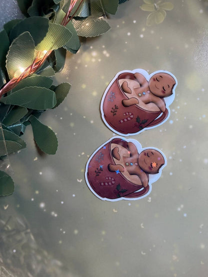 🎄Christmas Sticker (klein) – handgemachte Weihnachtsmotive · Glitzer & Glossy✨