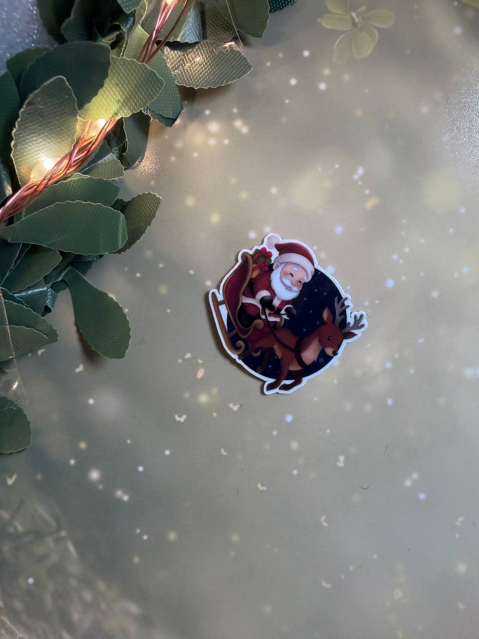 🎄Christmas Sticker (klein) – handgemachte Weihnachtsmotive · Glitzer & Glossy✨