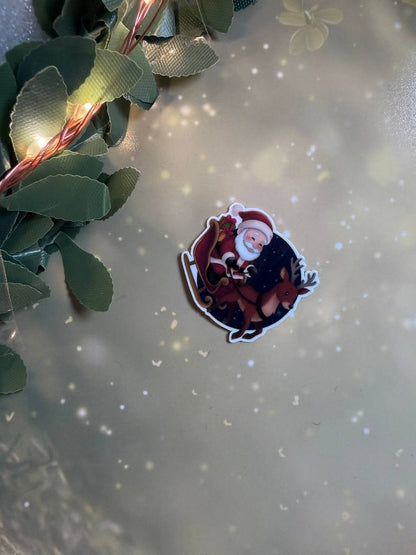 🎄Christmas Sticker (klein) – handgemachte Weihnachtsmotive · Glitzer & Glossy✨