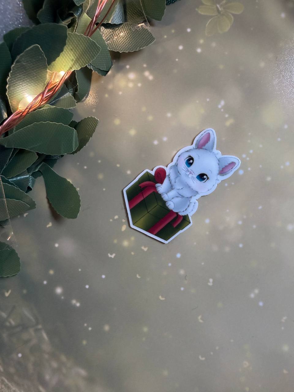 🎄Christmas Sticker (klein) – handgemachte Weihnachtsmotive · Glitzer & Glossy✨