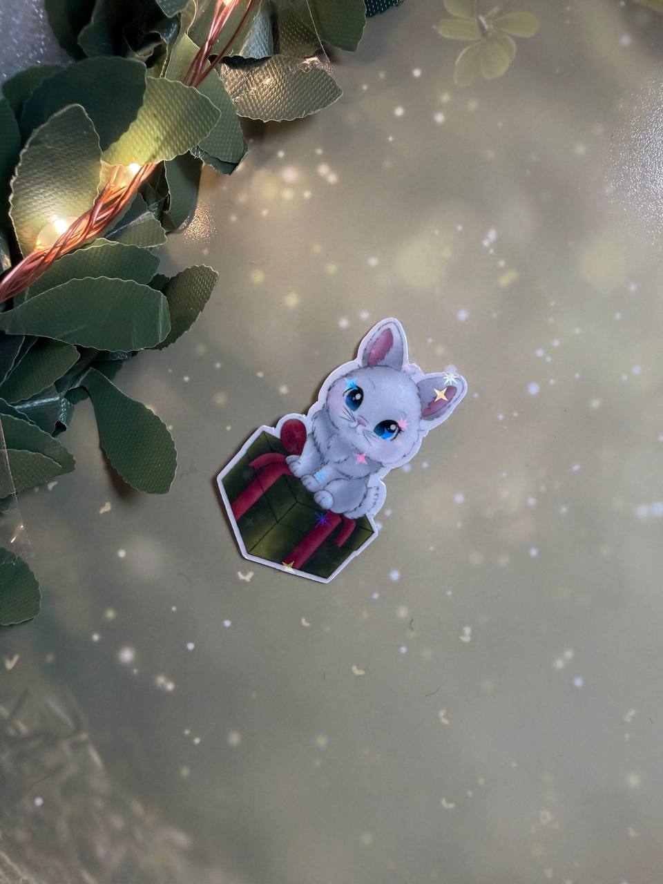 🎄Christmas Sticker (klein) – handgemachte Weihnachtsmotive · Glitzer & Glossy✨