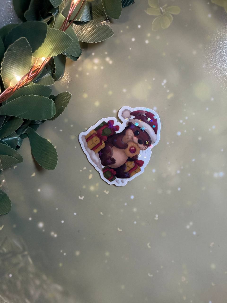 🎄Christmas Sticker (klein) – handgemachte Weihnachtsmotive · Glitzer & Glossy✨