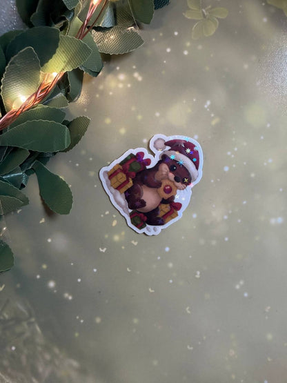 🎄Christmas Sticker (klein) – handgemachte Weihnachtsmotive · Glitzer & Glossy✨