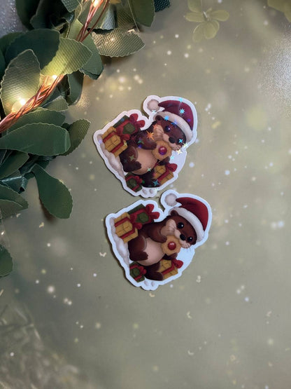 🎄Christmas Sticker (klein) – handgemachte Weihnachtsmotive · Glitzer & Glossy✨