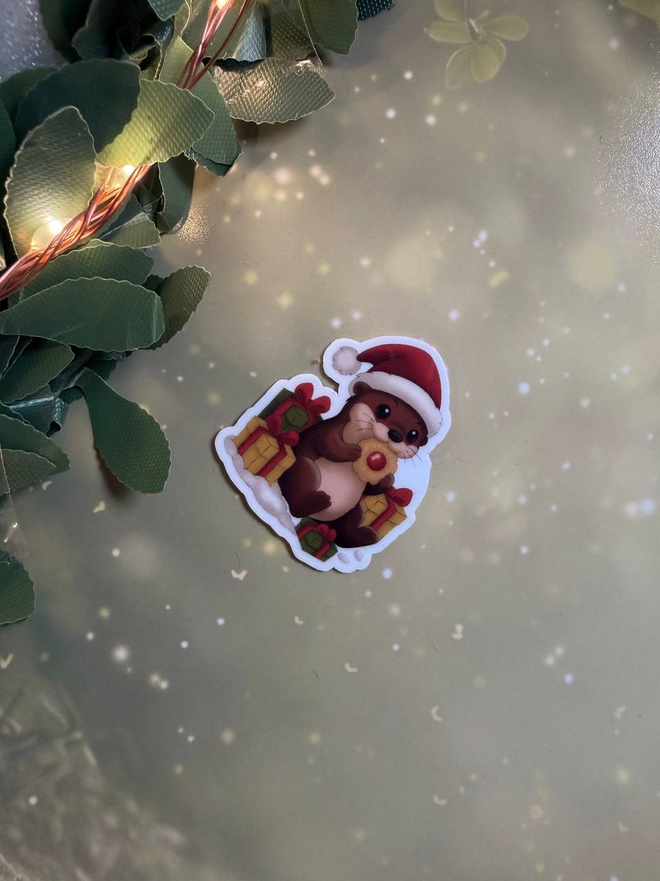 🎄Christmas Sticker (klein) – handgemachte Weihnachtsmotive · Glitzer & Glossy✨