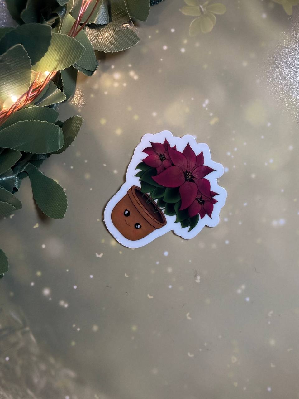 🎄Christmas Sticker (klein) – handgemachte Weihnachtsmotive · Glitzer & Glossy✨