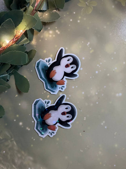 🎄Christmas Sticker (klein) – handgemachte Weihnachtsmotive · Glitzer & Glossy✨