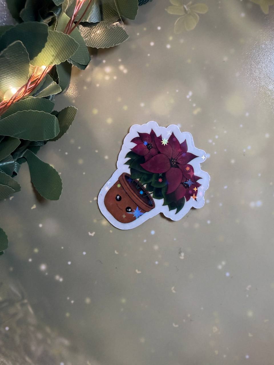 🎄Christmas Sticker (klein) – handgemachte Weihnachtsmotive · Glitzer & Glossy✨