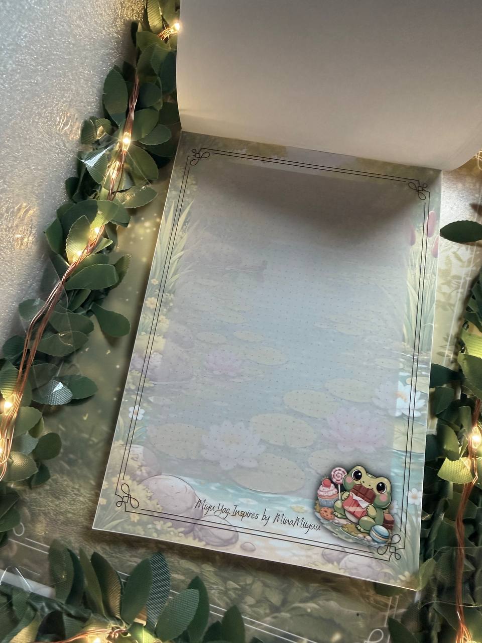 Notizblock „Süßes für die Seele“ – liebevoll gestalteter Schreibblock mit Froschmotiv 🐸🍫