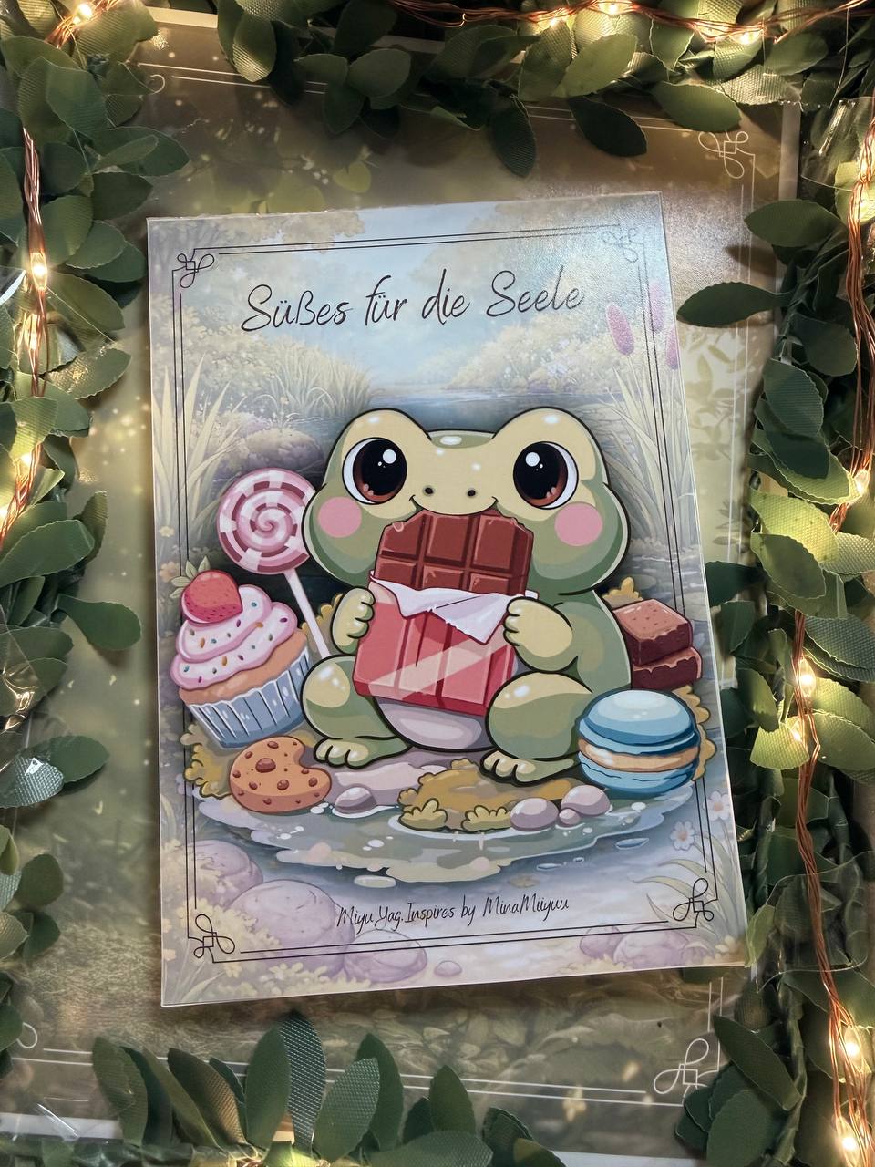 Notizblock „Süßes für die Seele“ – liebevoll gestalteter Schreibblock mit Froschmotiv 🐸🍫