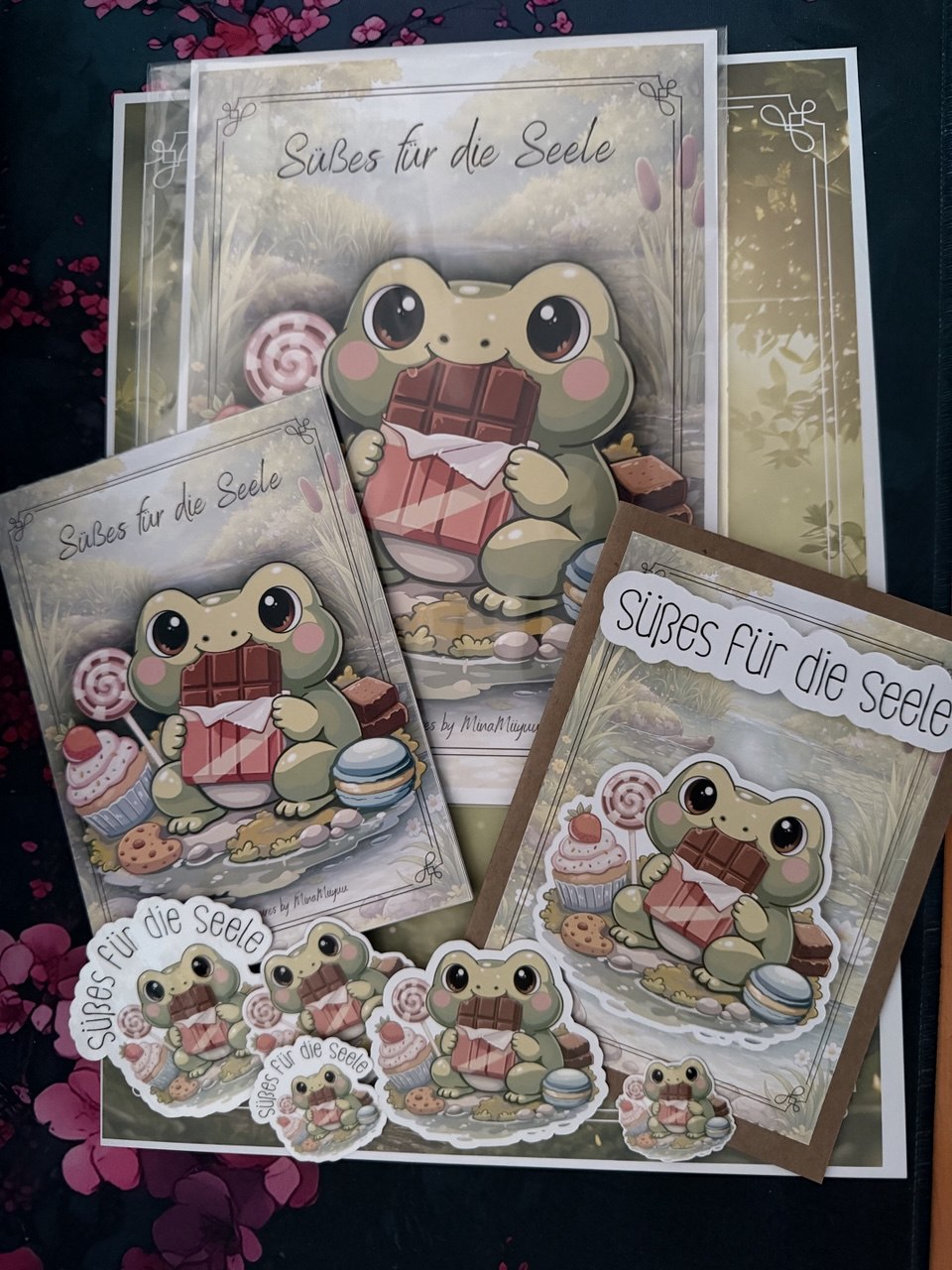 Bundle „Süßes für die Seele“ – Print, Notizblock, Karte, Sticker & Magnet