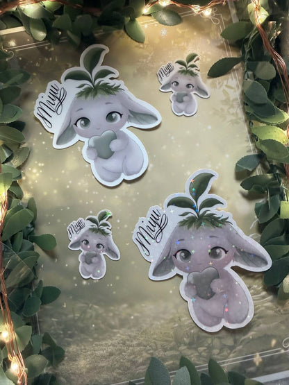 Sticker „Miyu“ – Herz & Schriftzug | Glossy oder Glitzer