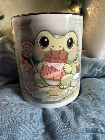 Keramiktasse „Miyu & Frosch“ – Motivtasse (2 Varianten)