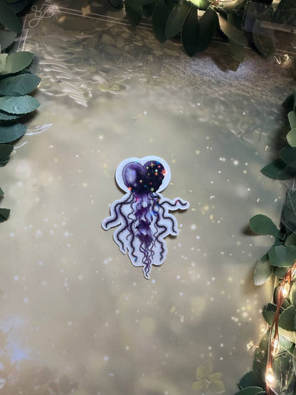 Sticker "Magische Qualle "|verschiedene Farben|Glossy &Glitzer