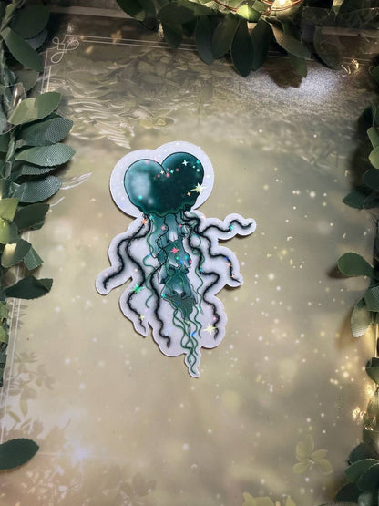 Sticker "Magische Qualle "|verschiedene Farben|Glossy &Glitzer