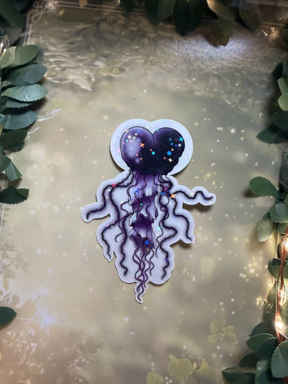 Sticker "Magische Qualle "|verschiedene Farben|Glossy &Glitzer