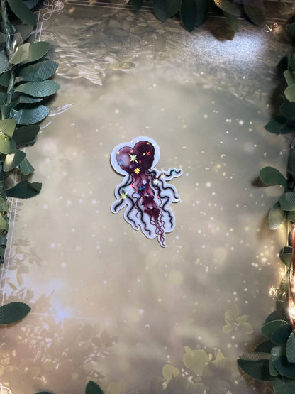 Sticker "Magische Qualle "|verschiedene Farben|Glossy &Glitzer