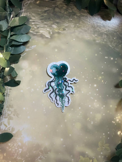 Sticker "Magische Qualle "|verschiedene Farben|Glossy &Glitzer