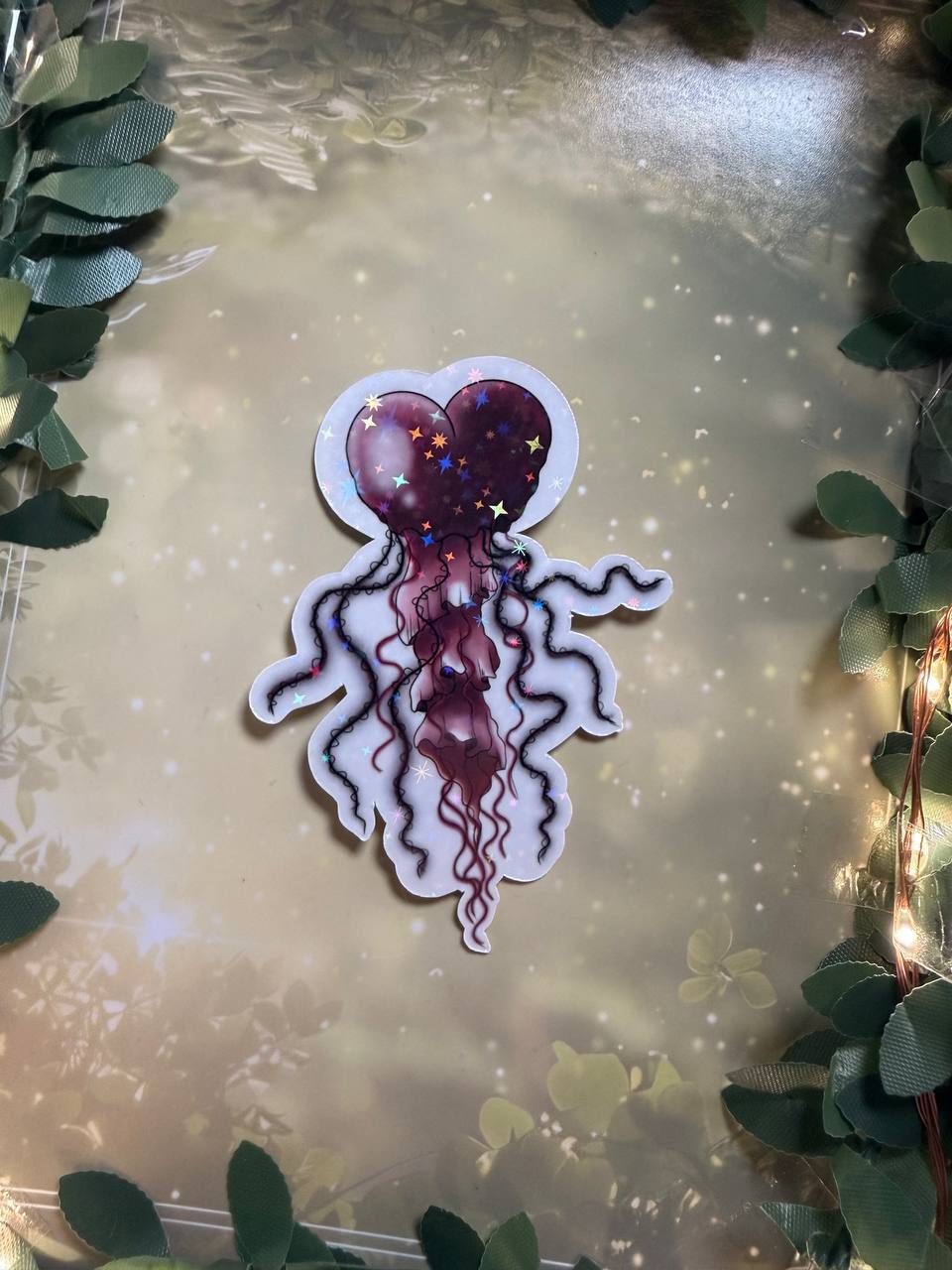 Sticker "Magische Qualle "|verschiedene Farben|Glossy &Glitzer