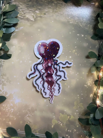 Sticker "Magische Qualle "|verschiedene Farben|Glossy &Glitzer