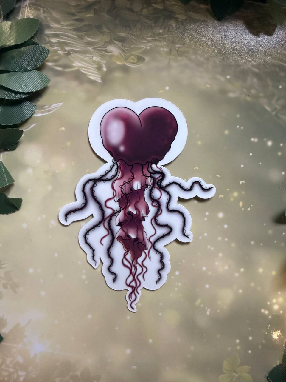 Sticker "Magische Qualle "|verschiedene Farben|Glossy &Glitzer