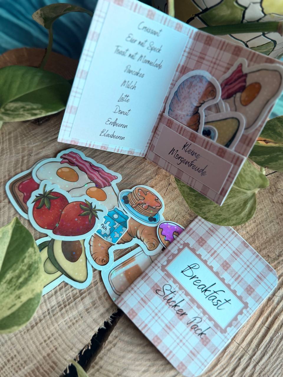 Sticker Set – Breakfast (inkl. Klappkarte)