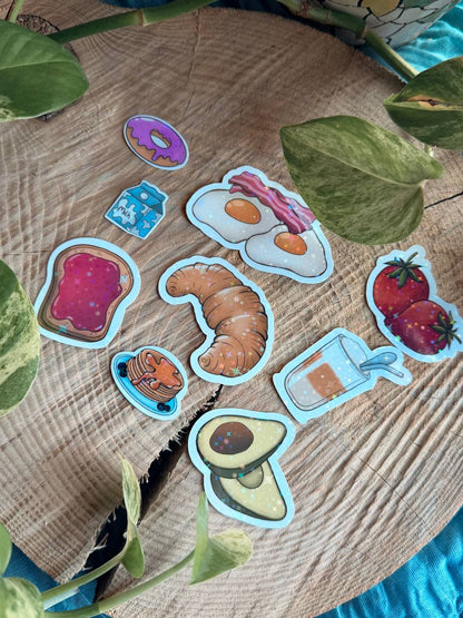 Sticker Set – Breakfast (inkl. Klappkarte)