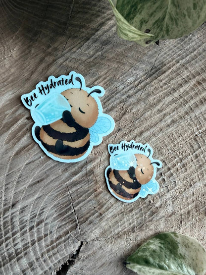 Bee Hydrated Bundle – Notizblock, Print & Sticker Set| Geschenkidee ✨