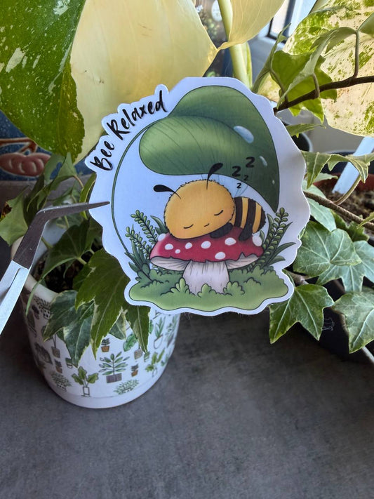✨ Bee Relaxed Sticker ✨🐝🍄