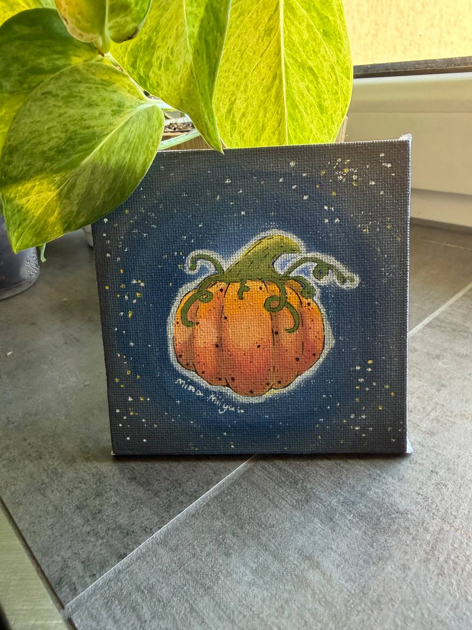 Wesen Original verschiedene Modelle – handbemalte Leinwand 10 × 10 cm